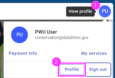 Manage Profiel